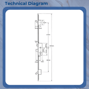 ERA Vectis Multipoint Door Lock with Latch, Deadbolt & 4 Rollers – Split Spindle Design