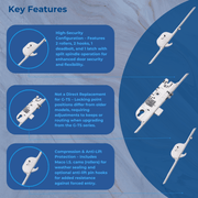 Maco C-TS Multipoint Door Lock – Split Spindle with 2 Hooks, 2 Rollers, Latch & Deadbolt