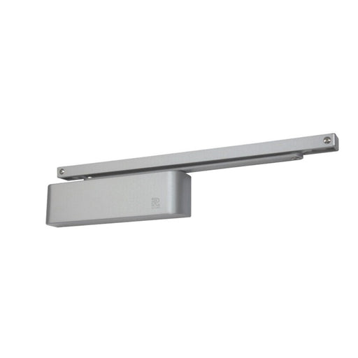 RUTLAND Fire Rated TS.11204 Slide Arm Door Closer Finished in Silver - Size EN2-4
