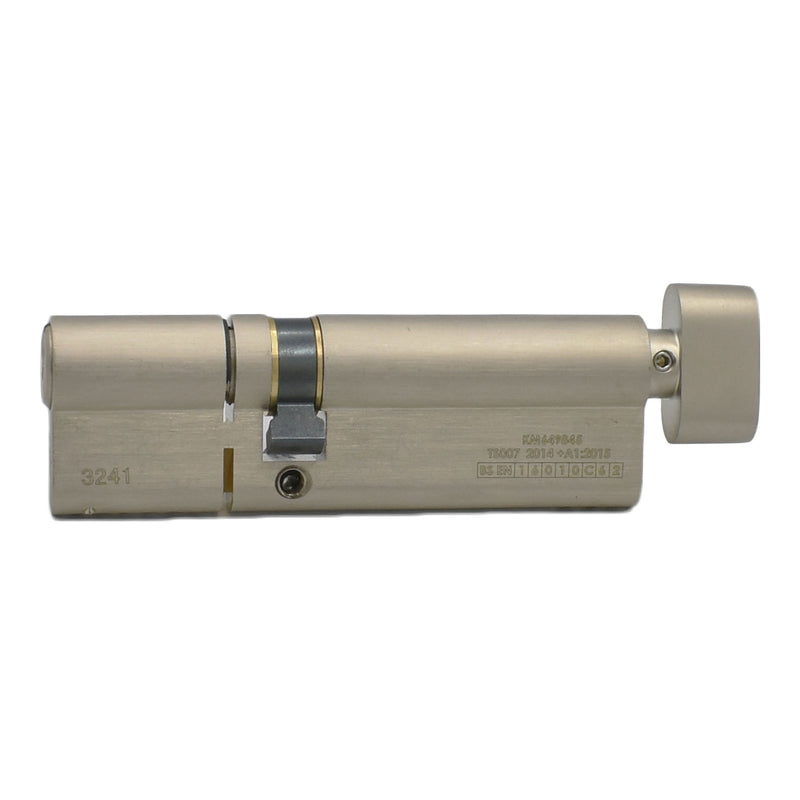 Mila BKS 3 Star Anti Snap Euro Cylinder Door Lock Nickel 60T/40 Thumb Turn