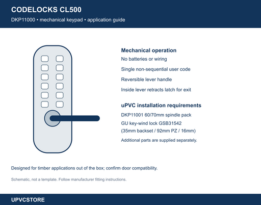 Codelocks CL500 Mechanical Keypad Door Lock – Silver