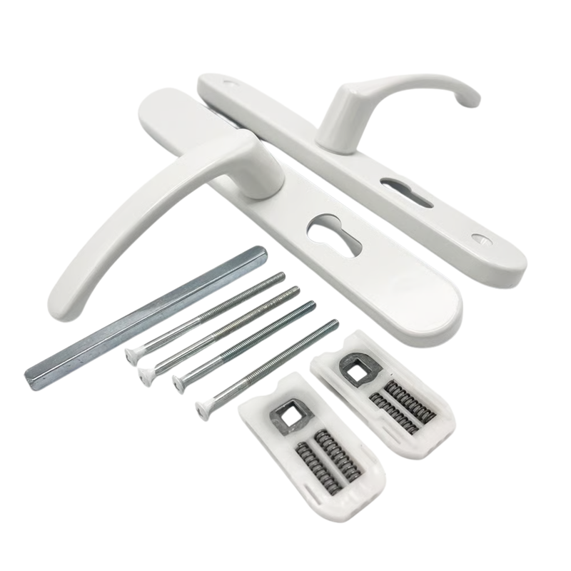 uPVC Multipoint Door Handles – Sprung Lever/Lever, 92mm PZ, 200mm Screw Centres