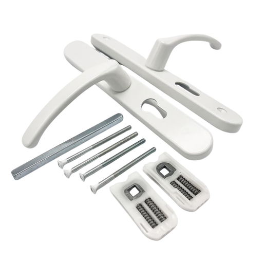 uPVC Multipoint Door Handles – Sprung Lever/Lever, 92mm PZ, 200mm Screw Centres 