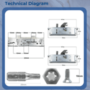 Genuine Lockmaster Mila Master Multi Point Upvc Gearbox Door Lock 45mm - Mila Anti-Lift Hook Door Lock Refurbishment Kit