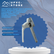 UPVCSTORE Inline Multi-Spindle uPVC Window Handle (Key-Lockable) – Replacement Espag Handle for Double Glazing Windows