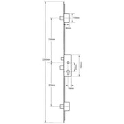 GU Latch Deadbolt 4 Rollers Key Wind