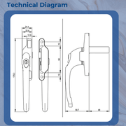 Cadenza Aluminium Window Handle Tongue (spade) Driven Various Colours Right / Left Hand