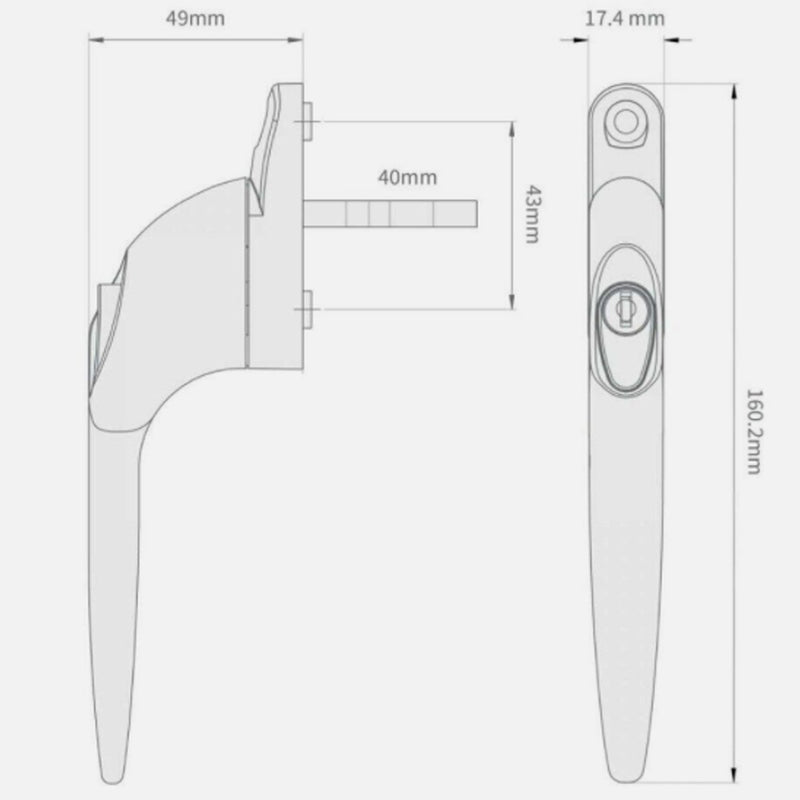UPVCSTORE Window Handle Packs Of 10