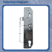 Mila Coldseal Latch Only Replacement uPVC Gear Box Door Lock Centre Case 35mm
