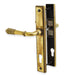 Anvil Aged Brass Reeded Slimline 92mm Door Lever Espag Lock Set