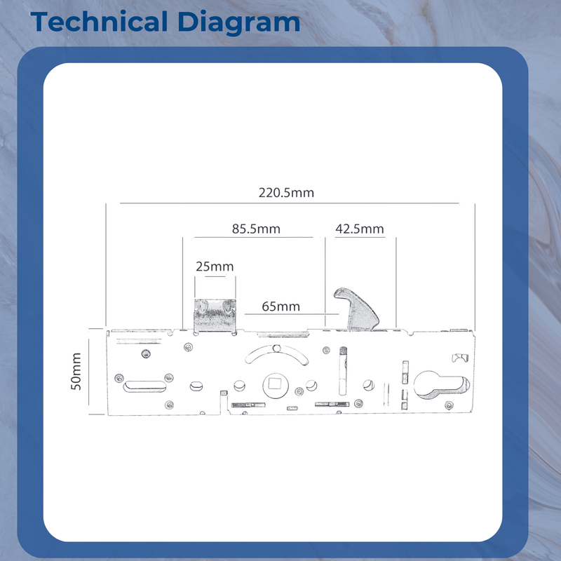 Era Bi Fold Door Lock Gearbox Replacement 35mm 92mm Fits Warmcore & Liniar Doors