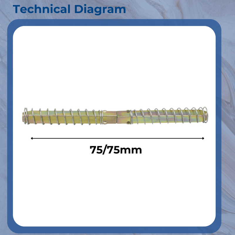 GU Upvc Split Spindle Pack Door Handle and Door Lock for Key Only Entry by GU (75/75mm GU)
