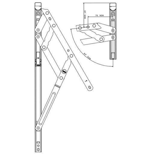 Egress Easy Easi Clean Window Hinges UPVC Side Hung Friction Stays