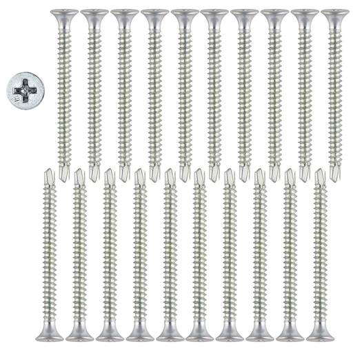 UPVC Zinc Screws to BS7412 - Carbon Steel Self Tapping Thread Drill Point