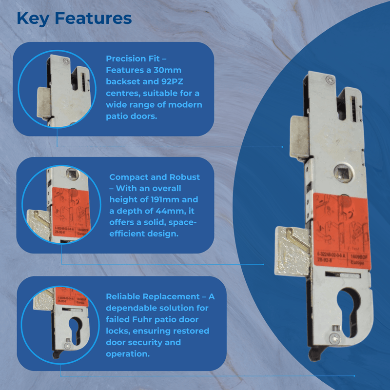 Replacement Gu Multi Point Upvc Door Gear Box Lock 28mm 30mm 92mm New Style Lock