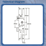 Maco GTS Genuine Gearbox - Lift Lever - Square Latch Reversal Button