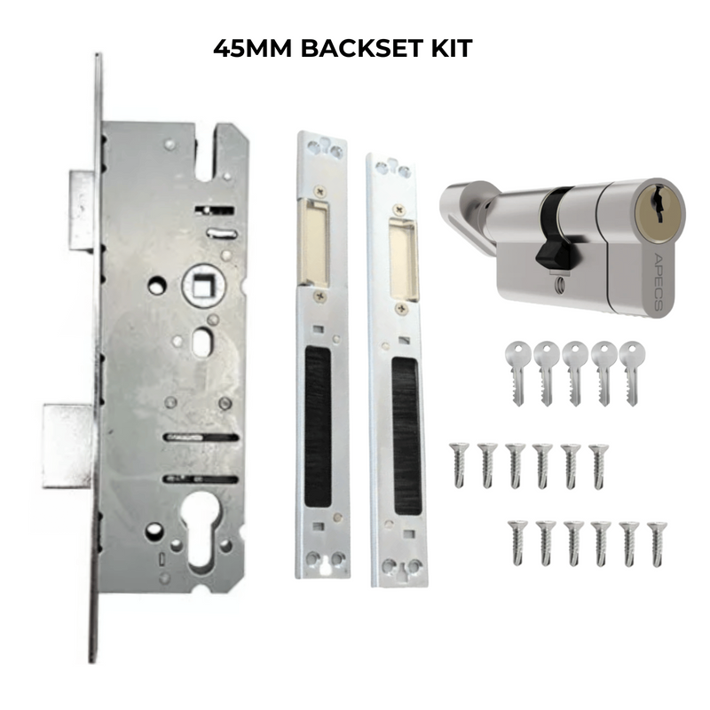 Overnight Lock Lift Lever Mechanism with 16mm Faceplate 30mm, 35mm, 45mm Kits
