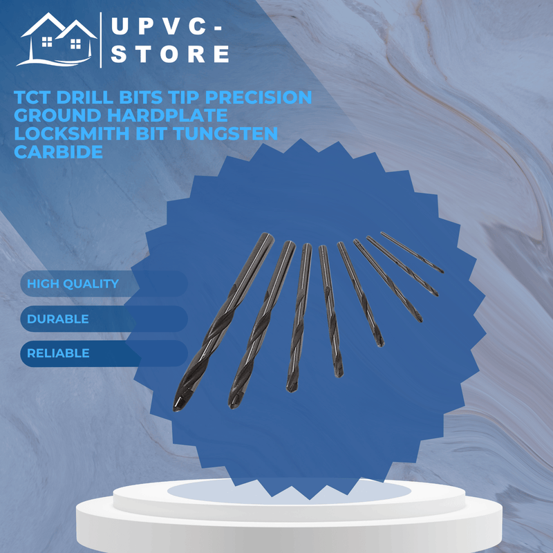 TCT DRILL BITS TIP PRECISION GROUND HARDPLATE LOCKSMITH BIT TUNGSTEN CARBIDE