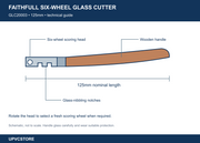 Faithfull 125mm Six-Wheel Glass Cutter