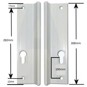 Universal Inline Patio Door Handles 282mm Screw Fix
