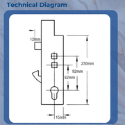 GENUINE FULLEX XL UPVC DOOR LOCK CENTRE CASE DOUBLE SPINDLE 35MM