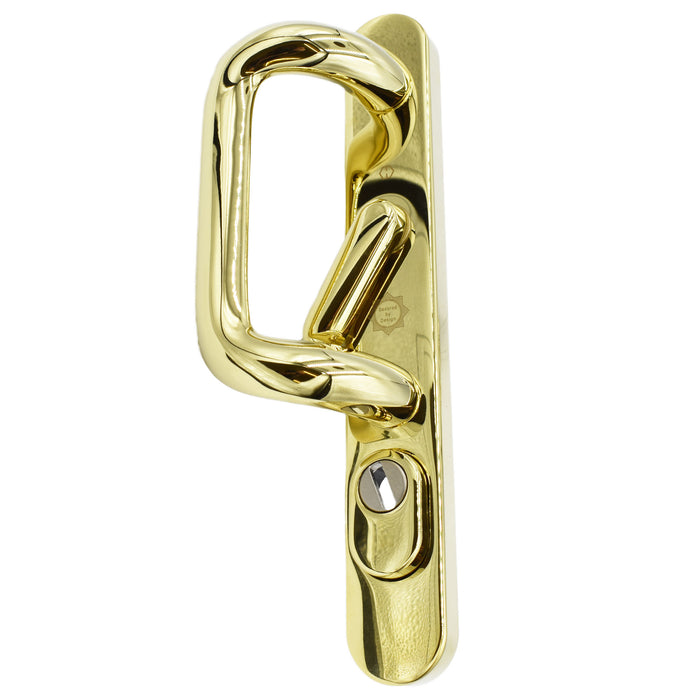 Hoppe High Quality Pas 24  Upvc Sliding Patio Door Handle GOLD 92mm Centres 215mm Fixings