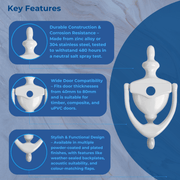 Direkt UPVC Door Knocker With Or Without Spy Hole