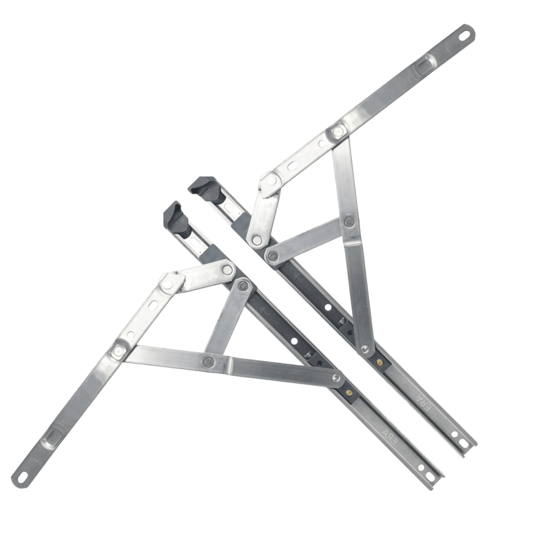 Egress Only Friction Stay Window Hinges – Emergency Escape & Secure Ventilation Solution 12" & 16" – 13mm & 17mm Stack Heights