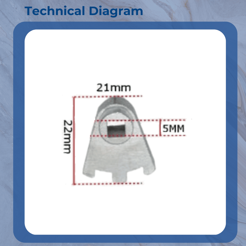 Fullex Patio Lock 2 + 2 MK1 2PT 21mm 2 Point - Repair Cam Only