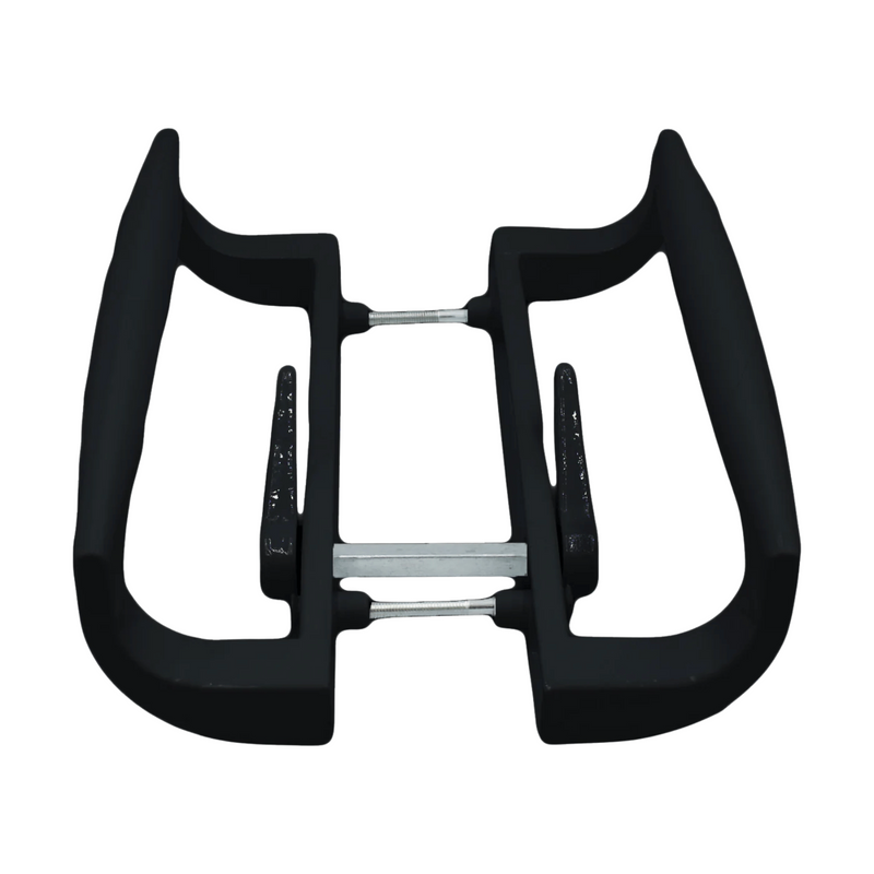 Black uPVC Fuhr Sliding Patio Door D Handle 90mm Inline Lever Pair Set