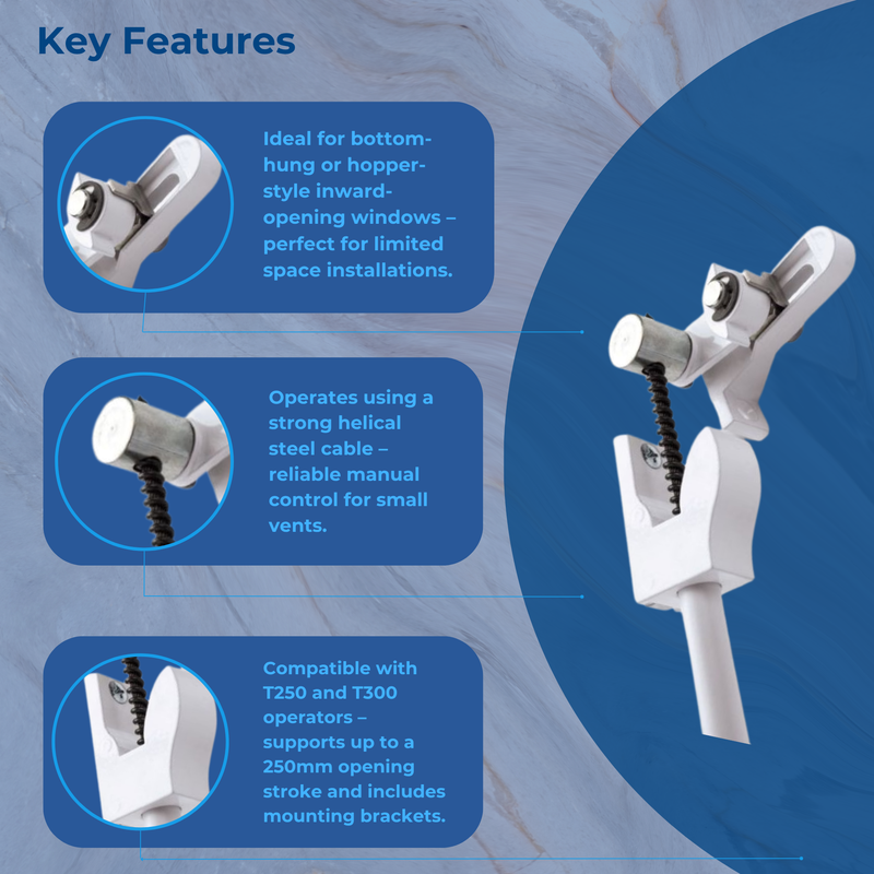 Highline T175 Locking Manual Window Opener – Secure Window Control System