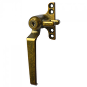 B195 Antique Brass key locking cockspur window handle