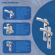Architectural Sprung Offset Lever Door Handle – Secure & Contemporary Hardware