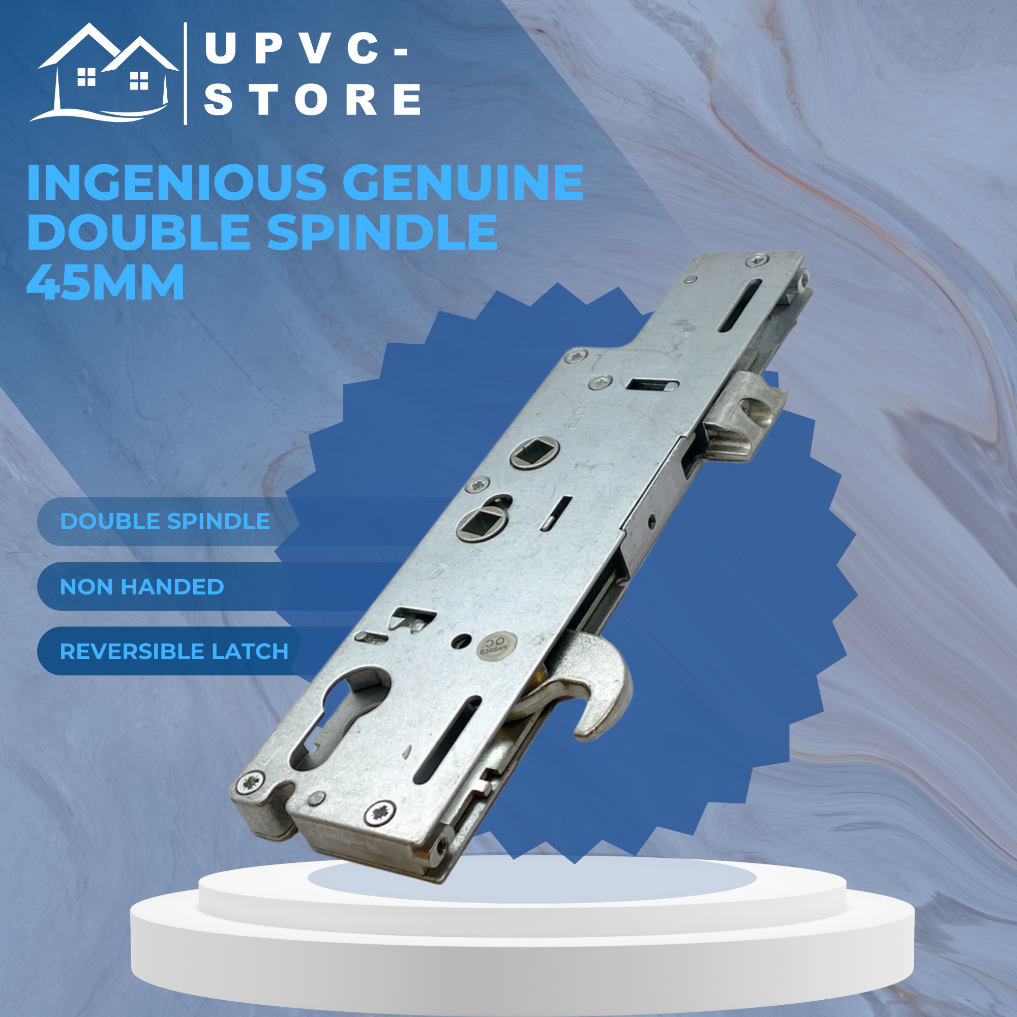 Ingenious Genuine Upvc Gear box Door Lock Centre Case 45mm Backset Dou ...