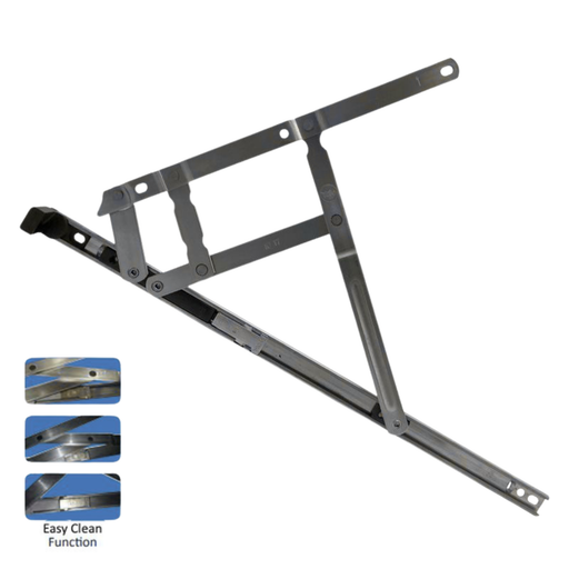 Egress Friction Stay Window Hinges 12" & 16" – Universal uPVC Hinges – 13mm & 17mm Stack Heights – Hinge Kit