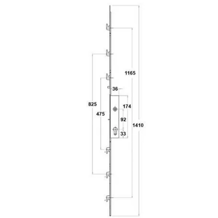 Yale Sliding Patio Door Lock UPVC 6 Point Inline Anti Lift Paddock Mila Fearless