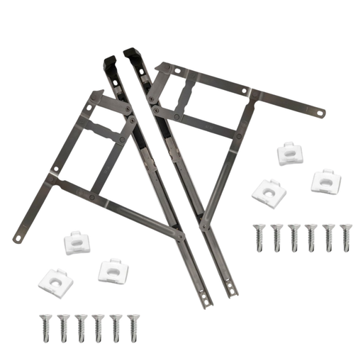 Egress Friction Stay Window Hinges 12" & 16" – Universal uPVC Hinges – 13mm & 17mm Stack Heights – Hinge Kit