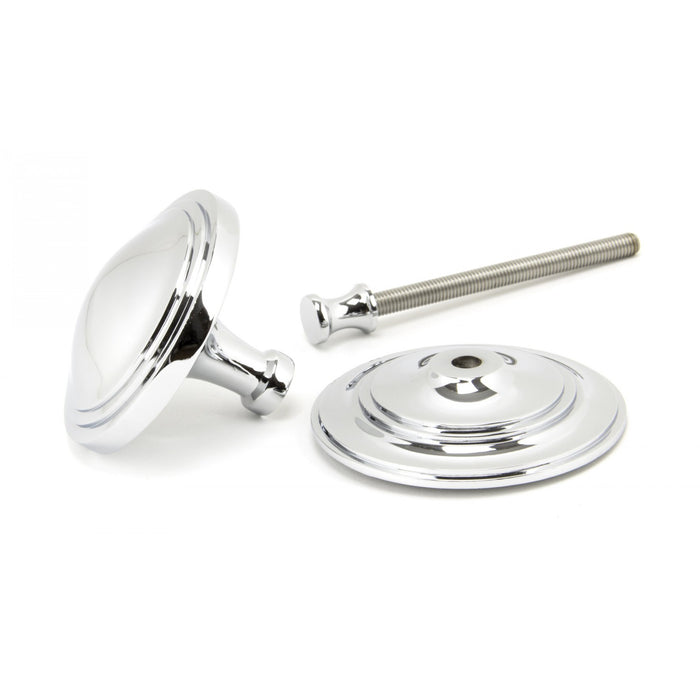 Polished Chrome Art Deco Centre Door Knob