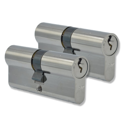 Keyed Alike 35/35 Euro Cylinder Lock Anti Bump uPVC Aluminium Door Barrel Pair
