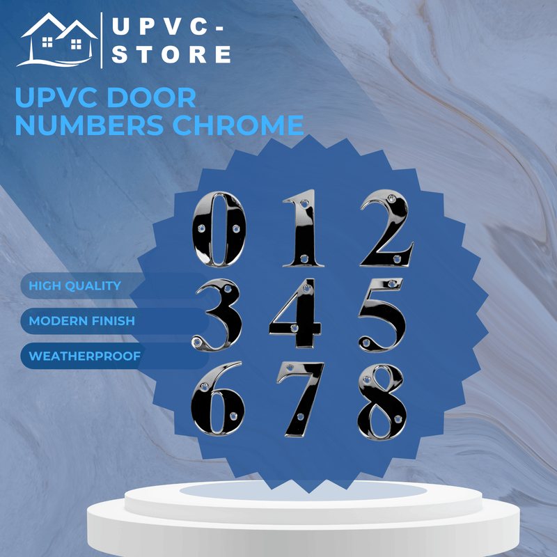 Direkt UPVC Door Numbers Chrome