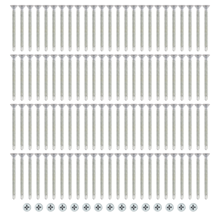 UPVC Zinc Screws to BS7412 - Carbon Steel Self Tapping Thread Drill Point