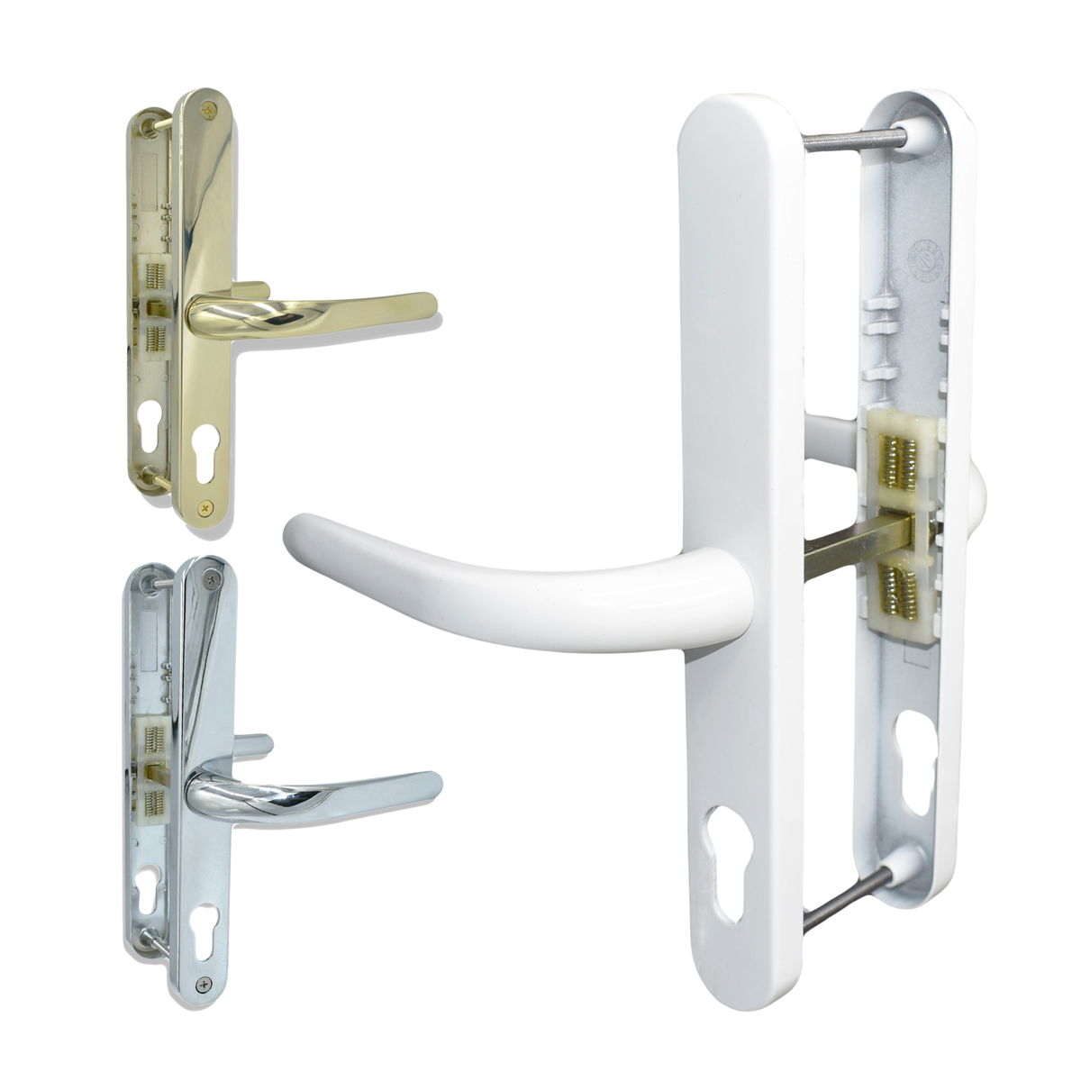 U☆ uPVC Fullex 68pz Door Handle Sprung Pair 215mm Set PVC 68mm