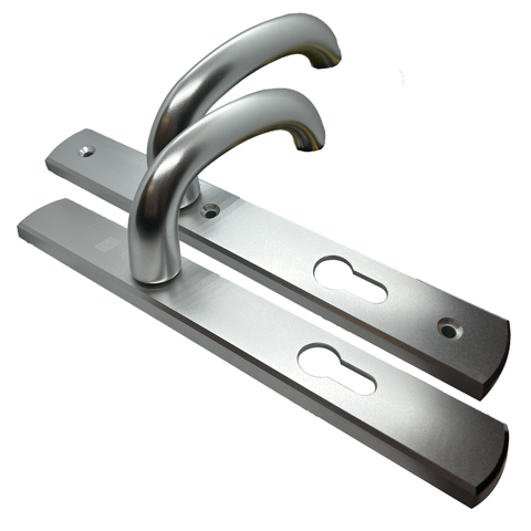 Winkhaus Palladio Marseille Extended Lever Door Handle - Set Narrow Backplate - 92PZ - 8mm Spindle Size - 40-49mm doors - 215mm screw centres