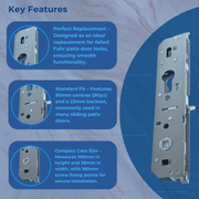 Replacement Fuhr Sliding Patio Door Lock Gearbox Case 90pz