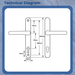 TSS 92mm PZ Lever Lever uPVC Door Handles – Sprung – 200mm Fixing Centres – for Multipoint Locks