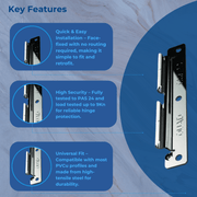 GT Quad-Guard PVCu Door Hinge Protector