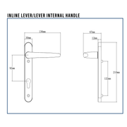 Quantum MK2 Replacement Door Handles Smokey Chrome – 92mm PZ – 122mm or 211mm Screw Centres