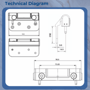 ERA Laird Challenger 3D Adjustable Butt Rebate Door Hinge – For Timber & Composite Doors