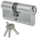 35/35 Euro Cylinder Lock Anti Bump uPVC Aluminium Door Barrel Pair