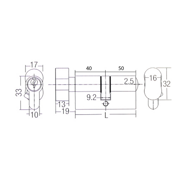 Keyed Pair Greenteq Brass Q-Star Euro Cylinders Door Lock TS007 1* Star Keyed A Like Pair 40T/50